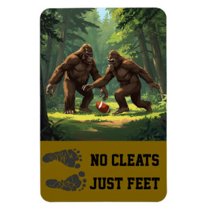 Bigfoot playing football magnet