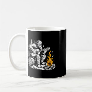 Bigfoot Playing Guitar Campfire Funny Camping Outd Coffee Mug