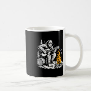 Bigfoot Playing Guitar Campfire Funny Camping Outd Coffee Mug