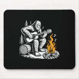 Bigfoot Playing Guitar Campfire Funny Camping Outd Mouse Pad
