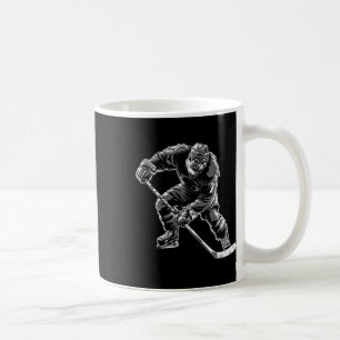 Bigfoot Playing Hockey Player Funny Sasquatch Hock Coffee Mug