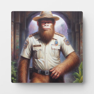 Bigfoot Policeman Plaque