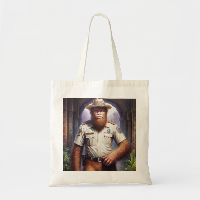 Bigfoot Policeman Tote Bag (Front)