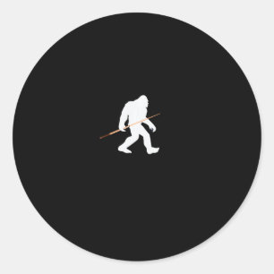 Bigfoot Pool Billiards Player - Funny Bigfoot T Sh Classic Round Sticker