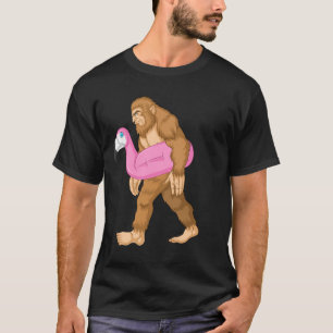 bigfoot Pool Party Flamingo T-Shirt