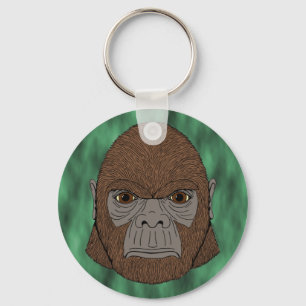Bigfoot Portrait 1 (Ape-Like) Key Ring