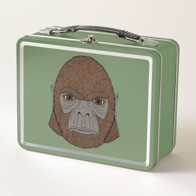 Bigfoot Portrait 1 (Ape-Like) Metal Lunch Box (Front)