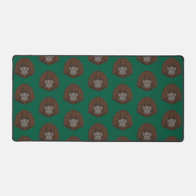 Bigfoot Portrait 2 (Human-Like) Desk Mat (Front)