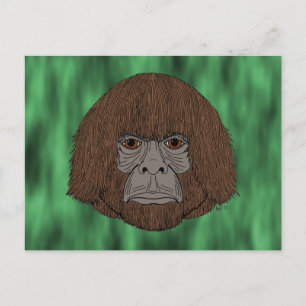 Bigfoot Portrait 2 (Human-Like) Postcard