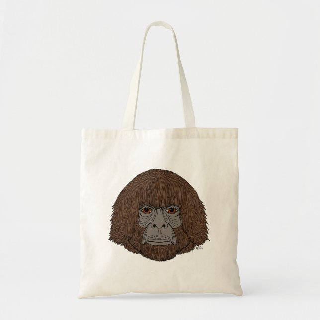 Bigfoot Portrait 2 (Human-Like) Tote Bag (Front)