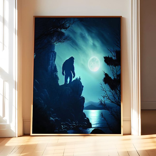 Bigfoot Poster Art Print, Gothic Wall Decor Painti (Creator Uploaded)