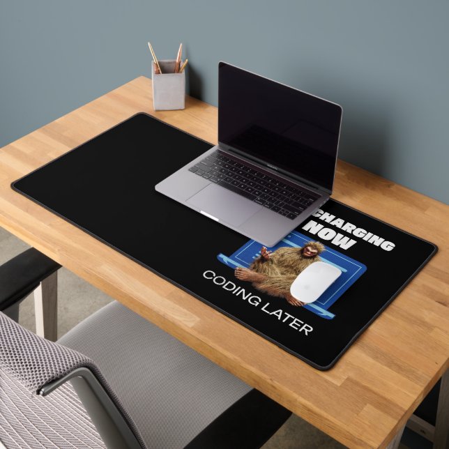 Bigfoot Programmer Coder Software Developer  Desk Mat (Office 2)