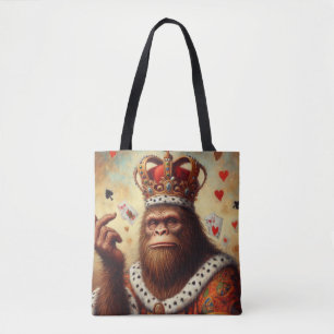 Bigfoot Queen of Hearts Tote Bag