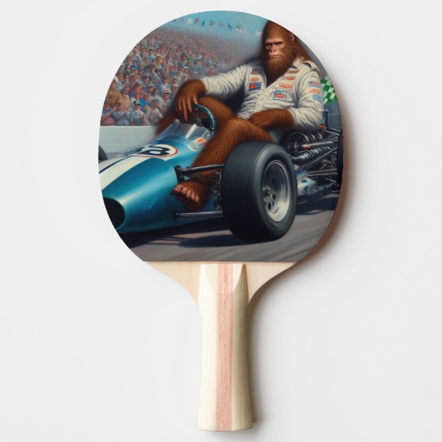 Bigfoot Racecar Ping Pong Paddle (Front)