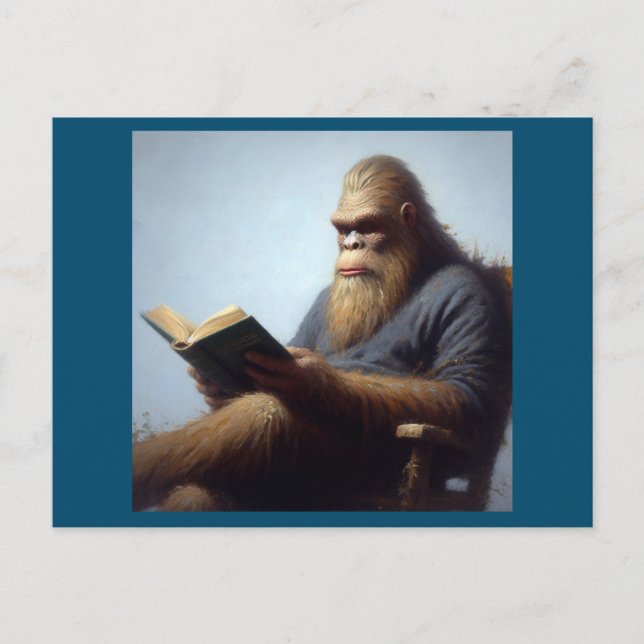 Bigfoot Reading Postcard (Front)