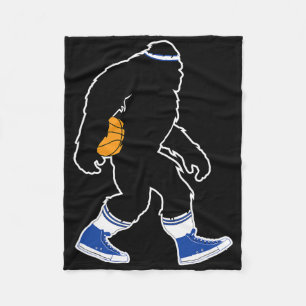 Bigfoot Retro Bysketbyll Gift For Squatch Believer Fleece Blanket