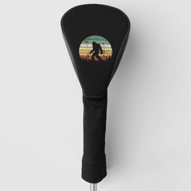 Bigfoot Retro Sunset Gift Golf Head Cover (Front)