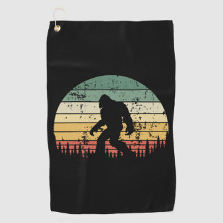 Bigfoot Retro Sunset Gift Golf Towel