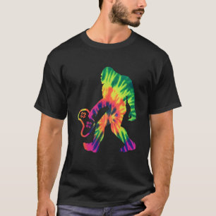 Bigfoot Retro Tie Dye Hippie Sasquatch Video Game T-Shirt