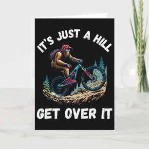 Bigfoot Ride Mountain Bike Funny Sasquatch Cycling Card