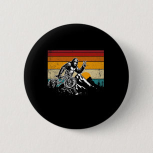 Bigfoot Riding Bicycle Vintage Mountain Biking Big 6 Cm Round Badge