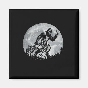 Bigfoot Riding Bicycle Vintage Mountain Biking Big Magnet