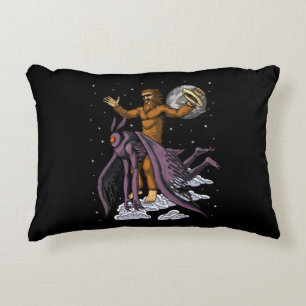 Bigfoot Riding Mothman Decorative Cushion