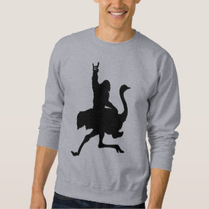 Bigfoot Riding Ostrich Sweatshirt