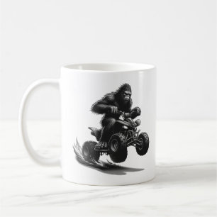 Bigfoot Riding Quad Bike Coffee Mug