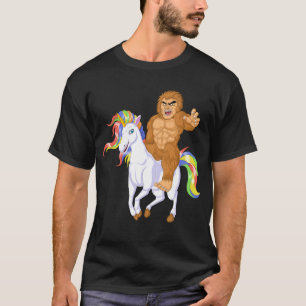 bigfoot riding unicorn T-Shirt