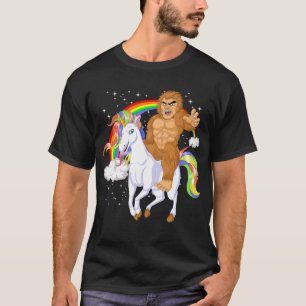bigfoot riding unicorn T-Shirt
