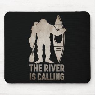 Bigfoot River Kayak Sasquatch Camping Canoe Gift Mouse Pad
