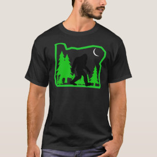 Bigfoot Roaming Through Oregon Shirt Sticker