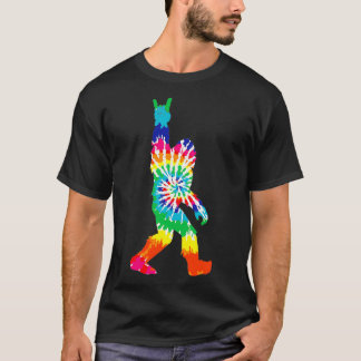 Bigfoot Rock and Roll Tie Dye Sasquatch Believer T-Shirt