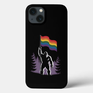 Bigfoot Rock On LGBTQ Progressive New Pride Flag iPhone 13 Case