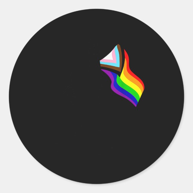 Bigfoot Rock On Proud Gay Lgbtq Progressive New Pr Classic Round Sticker (Front)