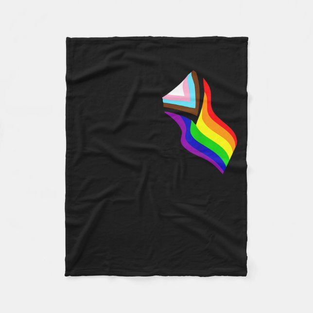 Bigfoot Rock On Proud Gay Lgbtq Progressive New Pr Fleece Blanket (Front)