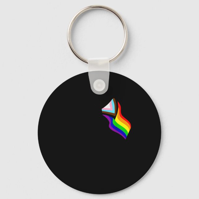 Bigfoot Rock On Proud Gay Lgbtq Progressive New Pr Key Ring (Front)