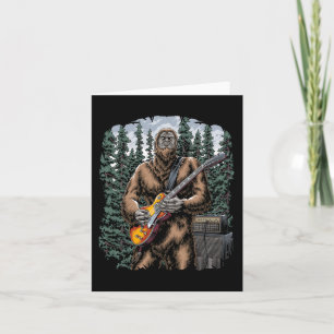 Bigfoot Rockin Out With His Guitar Out - Forest Ja Card