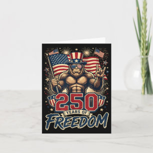 Bigfoot Rocks Sasquatch 4th Of July Aamerican Usa Card