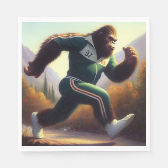 Bigfoot Running Napkin (Front)