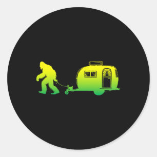 Bigfoot Rv Motorhome Camping Sasquatch Campervan G Classic Round Sticker