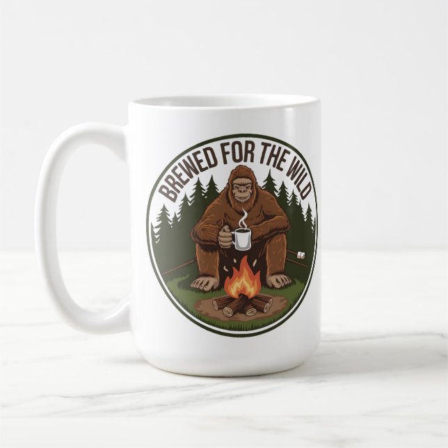 Bigfoot’s Campfire Coffee – Brewed for the Wild Coffee Mug (Left)