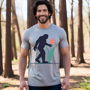 Bigfoot’s Easter Bloom: Funny Fantasy T-Shirt