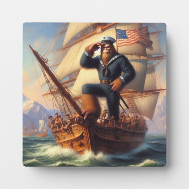 Bigfoot Sailor Plaque (Front)