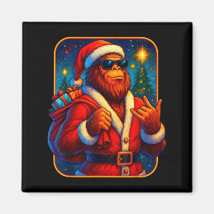 Bigfoot Santa Christmas Funny Xmas Sasquatch Magnet