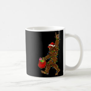 Bigfoot Santa Christmas Lights Rock Funny Sasquatc Coffee Mug