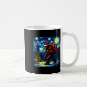 Bigfoot Santa Christmas Starry Night Sasquatch Van Coffee Mug