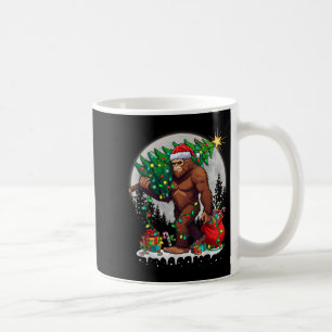 Bigfoot Santa Christmas Tree Lights Funny Xmas Sas Coffee Mug