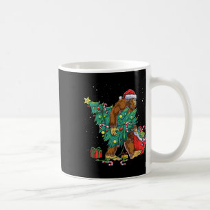 Bigfoot Santa Christmas Tree Lights Funny Xmas Sas Coffee Mug